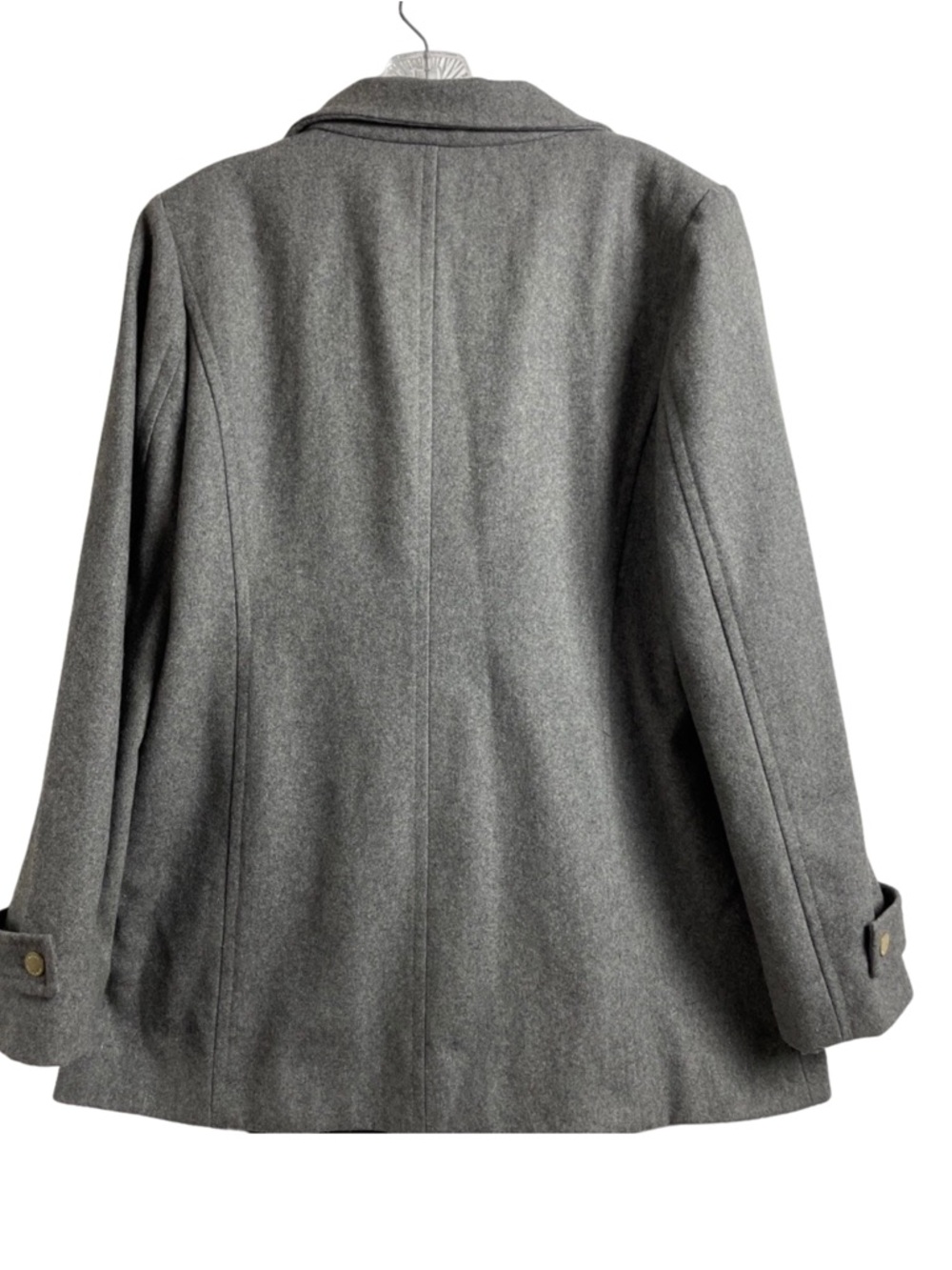 Michael Kors Gray Wool Blend Asymmetrical Zip Coat Sz 4-Thank Yourself in Winter - Picture 5 of 15